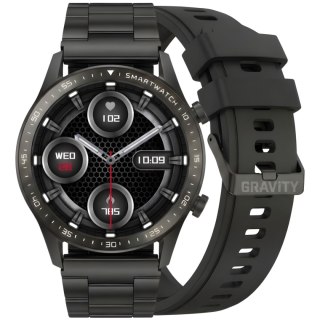 Gravity Smartwatch Gravity Czarny Bransoleta i Pasek GT10-1