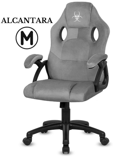 Lugano Fotel obrotowy do biurka CARRERA M ALCANTARA GREY NEW