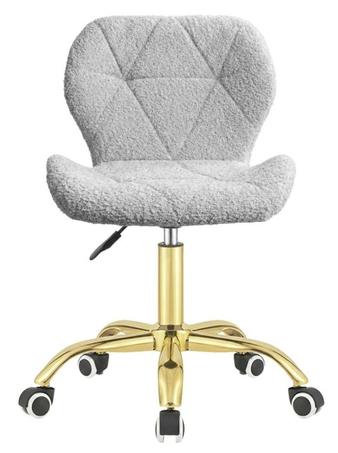 Lugano Krzesło obrotowe VASTO OFFICE BOUCLE GREY GOLD