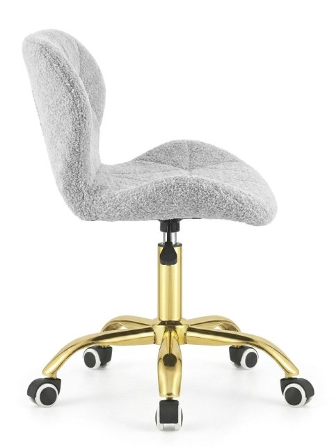 Lugano Krzesło obrotowe VASTO OFFICE BOUCLE GREY GOLD