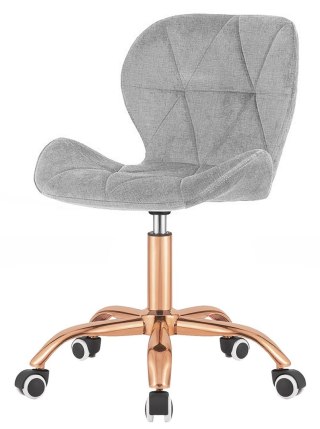 Lugano Krzesło obrotowe VASTO OFFICE FABRIC GREY ROSE GOLD