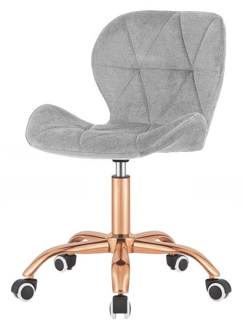 Lugano Krzesło obrotowe VASTO OFFICE FABRIC GREY ROSE GOLD