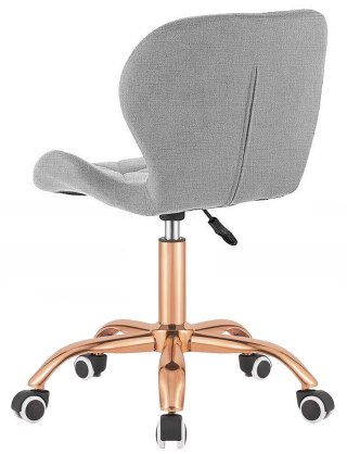 Lugano Krzesło obrotowe VASTO OFFICE FABRIC GREY ROSE GOLD