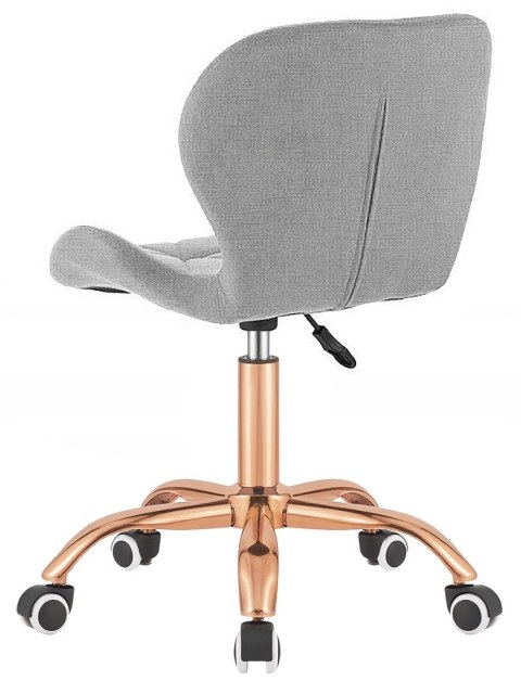 Lugano Krzesło obrotowe VASTO OFFICE FABRIC GREY ROSE GOLD