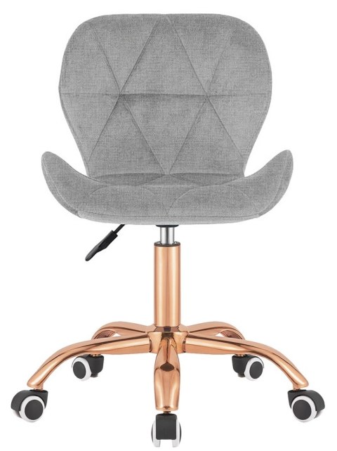 Lugano Krzesło obrotowe VASTO OFFICE FABRIC GREY ROSE GOLD