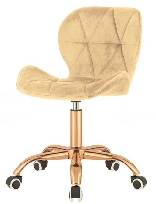 Lugano Krzesło obrotowe VASTO OFFICE VELVET SUNNY ROSE GOLD