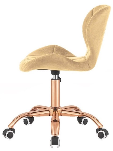 Lugano Krzesło obrotowe VASTO OFFICE VELVET SUNNY ROSE GOLD