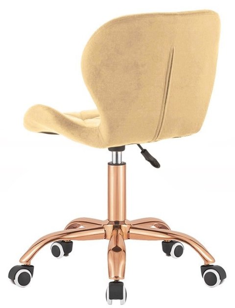 Lugano Krzesło obrotowe VASTO OFFICE VELVET SUNNY ROSE GOLD