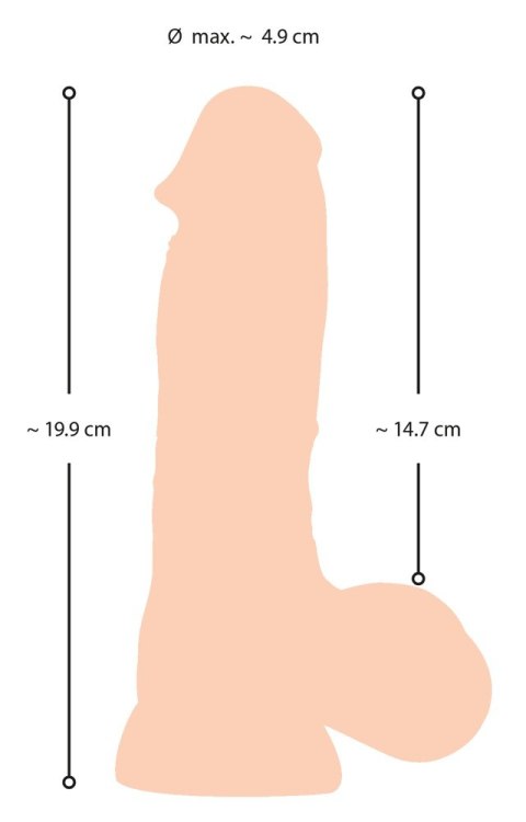 Dildo realistyczne Nature Skin z ruchomą skórą 19,9 cm TPE