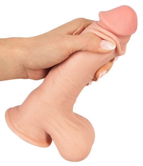 Dildo realistyczne Nature Skin z ruchomą skórą 19,9 cm TPE
